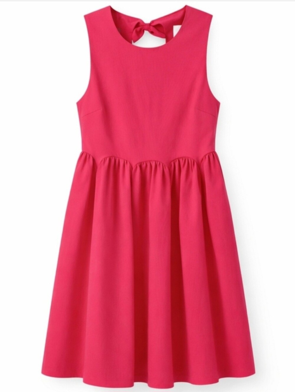 Anthropologie Maeve Bow-Back Cutout Midi Dress Fuchsia Pink XS NWT Feminine - Picture 2 of 13